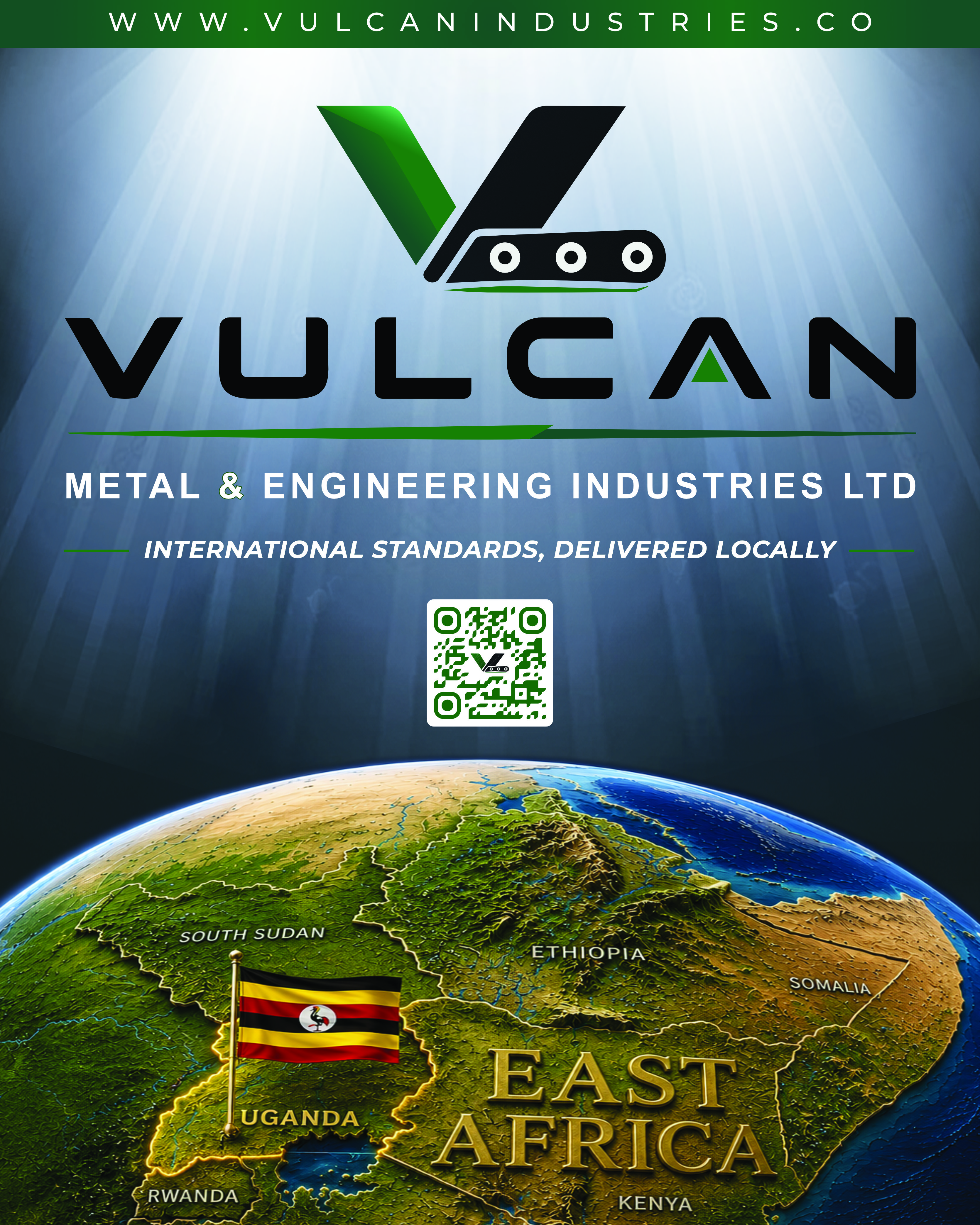 Vulcan Metal & Engineering Industries brand brochure cover for East Africa